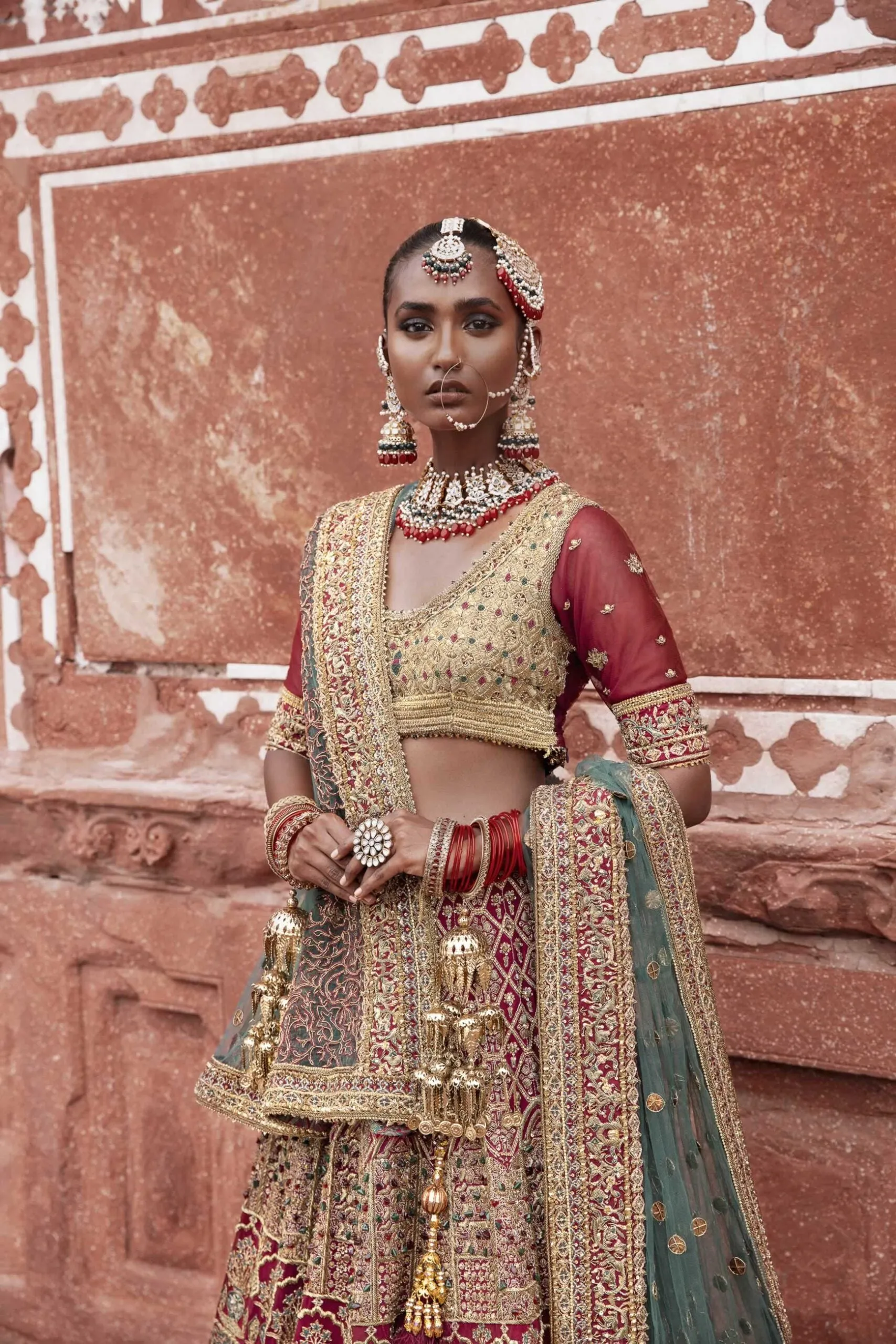 Yellow Gold Lehenga Choli Bridal Pakistani Wedding Dresses