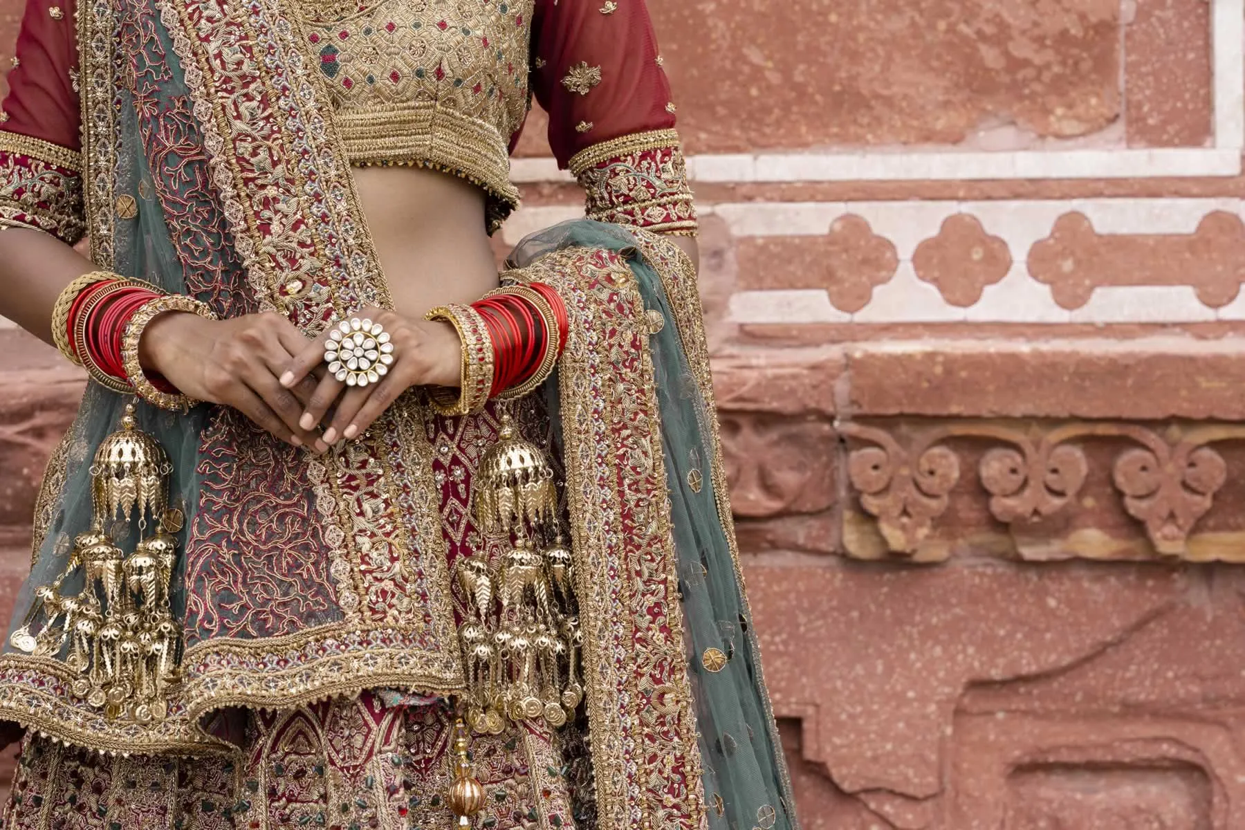 Yellow Gold Lehenga Choli Bridal Pakistani Wedding Dresses