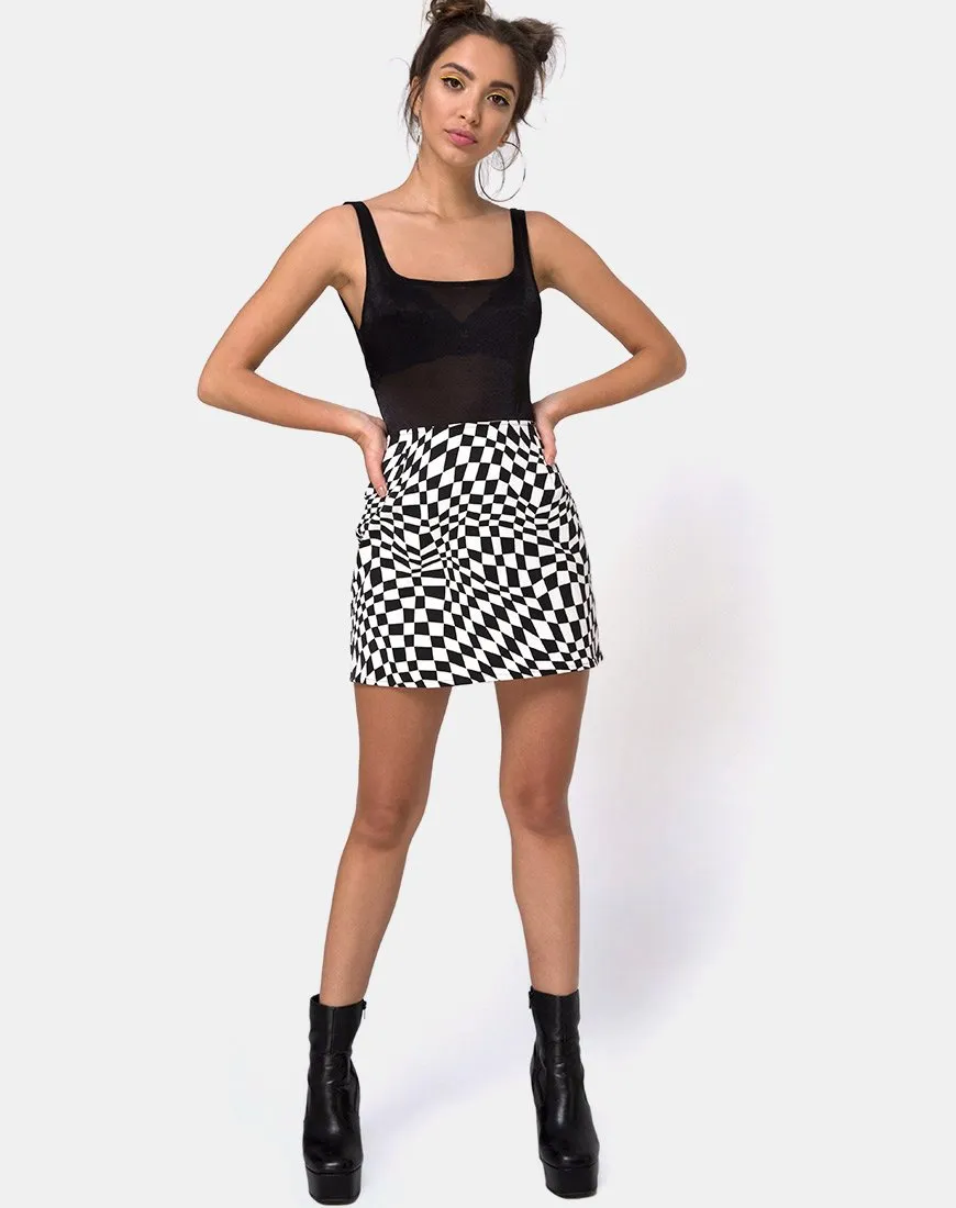 Yora Bodice in Black Nylon Sheer Mesh