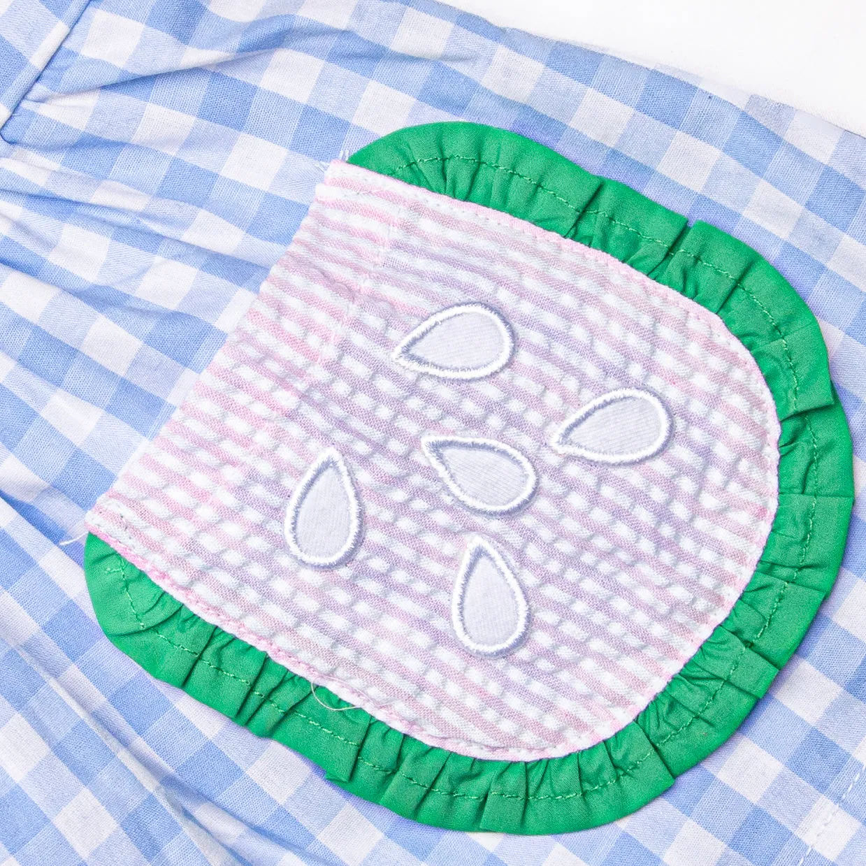 You Grow Girl Applique Pocket Dress, Blue