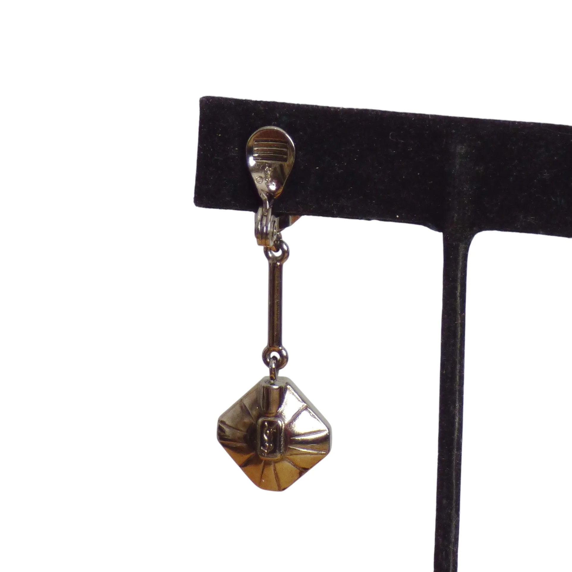 YVES SAINT LAURENT- Rhinestone Drop Earrings